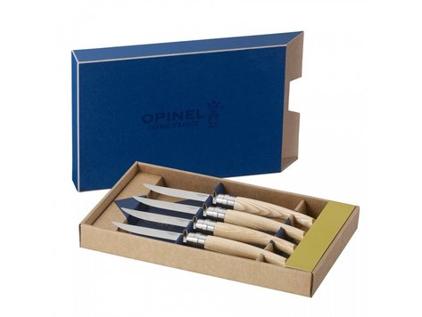 Opinel Opinel set van 4 Tafelmessen "Chic" Essenhout