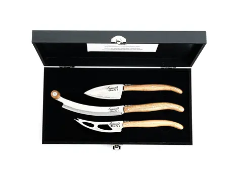 Laguiole Style De Vie Laguiole Style de Vie Luxury Line kaasmessenset 3-delig, eikenhout