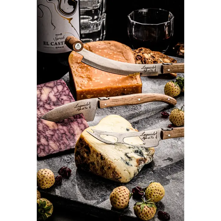 Laguiole Style De Vie Laguiole Style de Vie Luxury Line kaasmessenset 3-delig, eikenhout