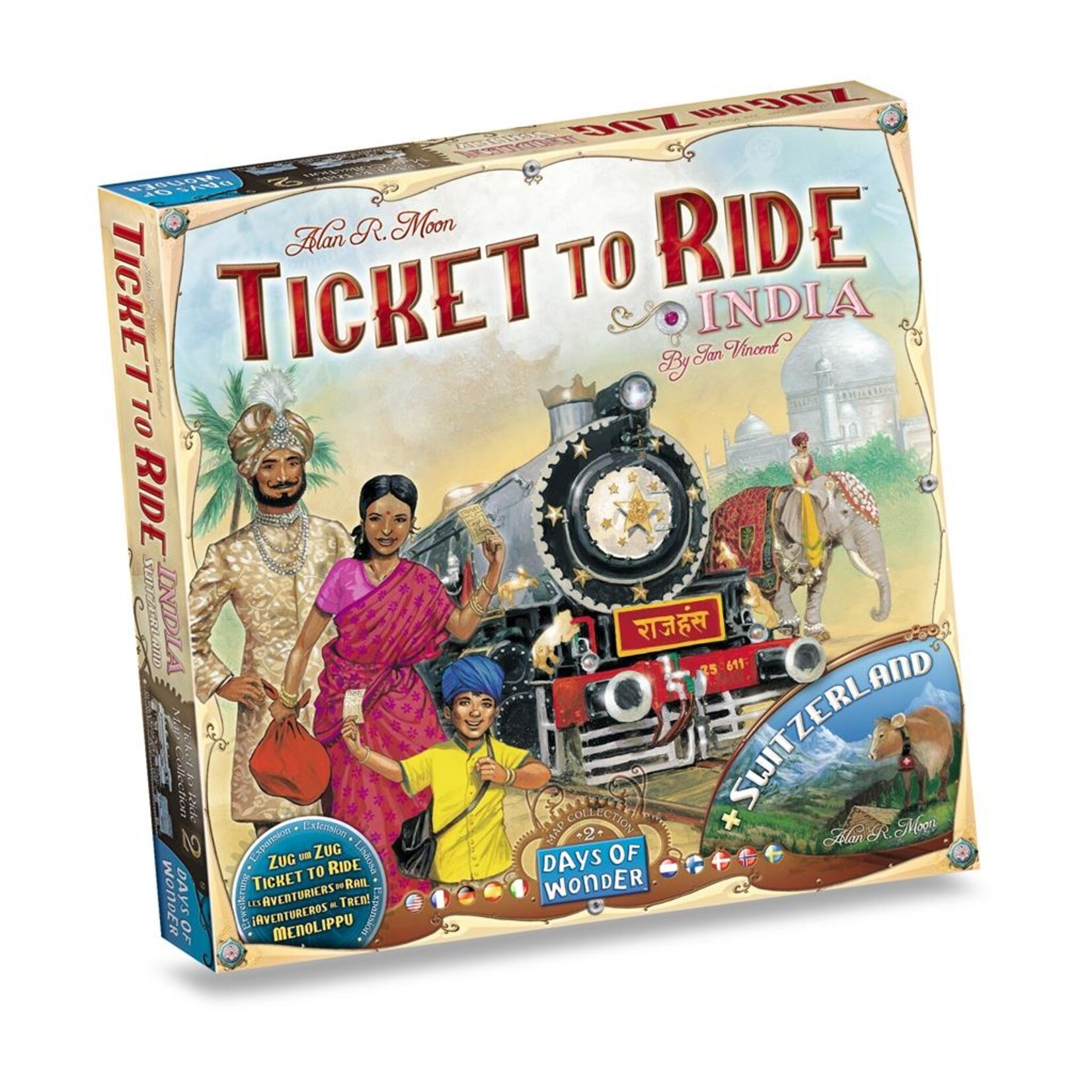 Days of Wonder Ticket to Ride: India/Swiss (NL/EN/DE/FR/SP/IT) **