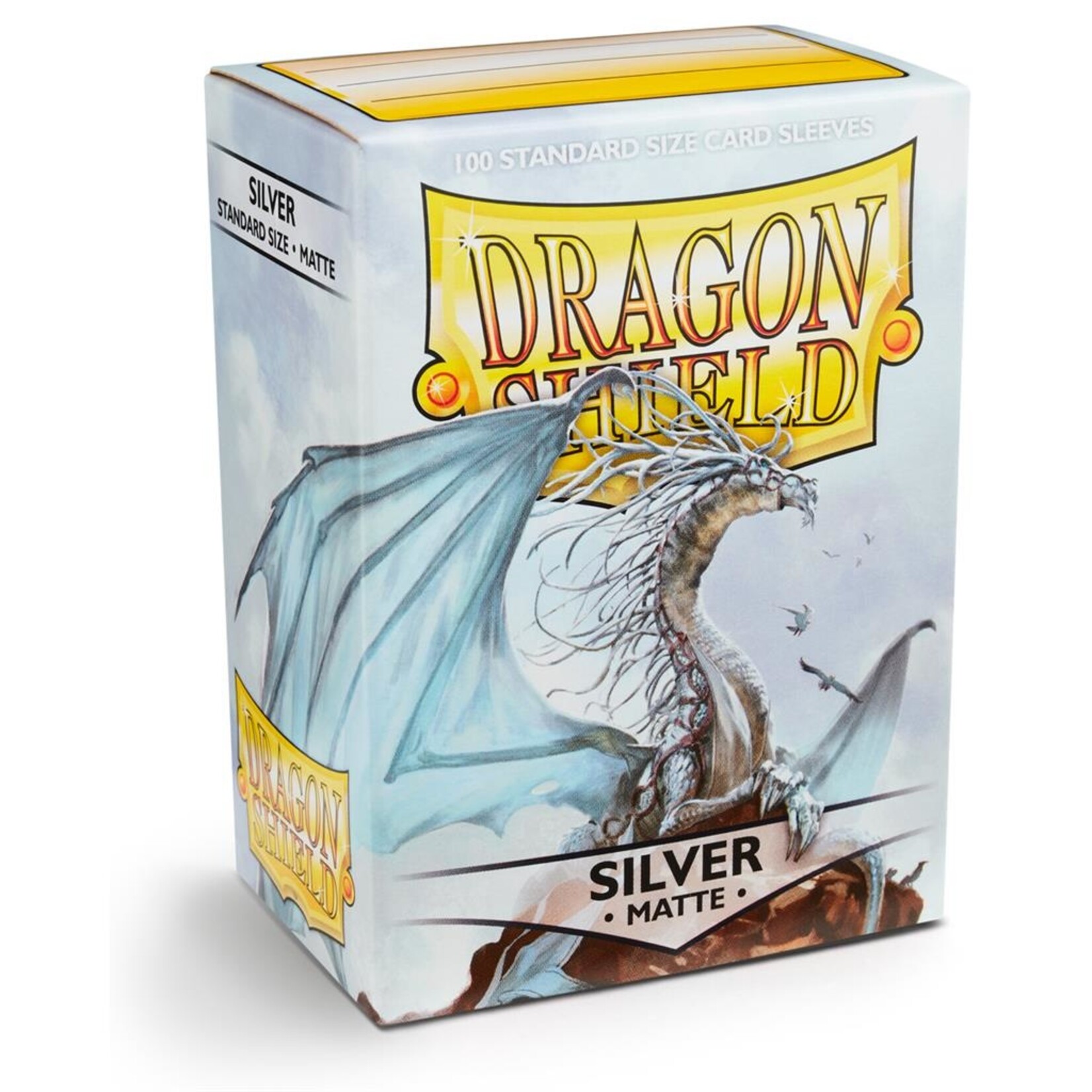 Dragonshield Dragonshield 100 Box Sleeves Matte Silver