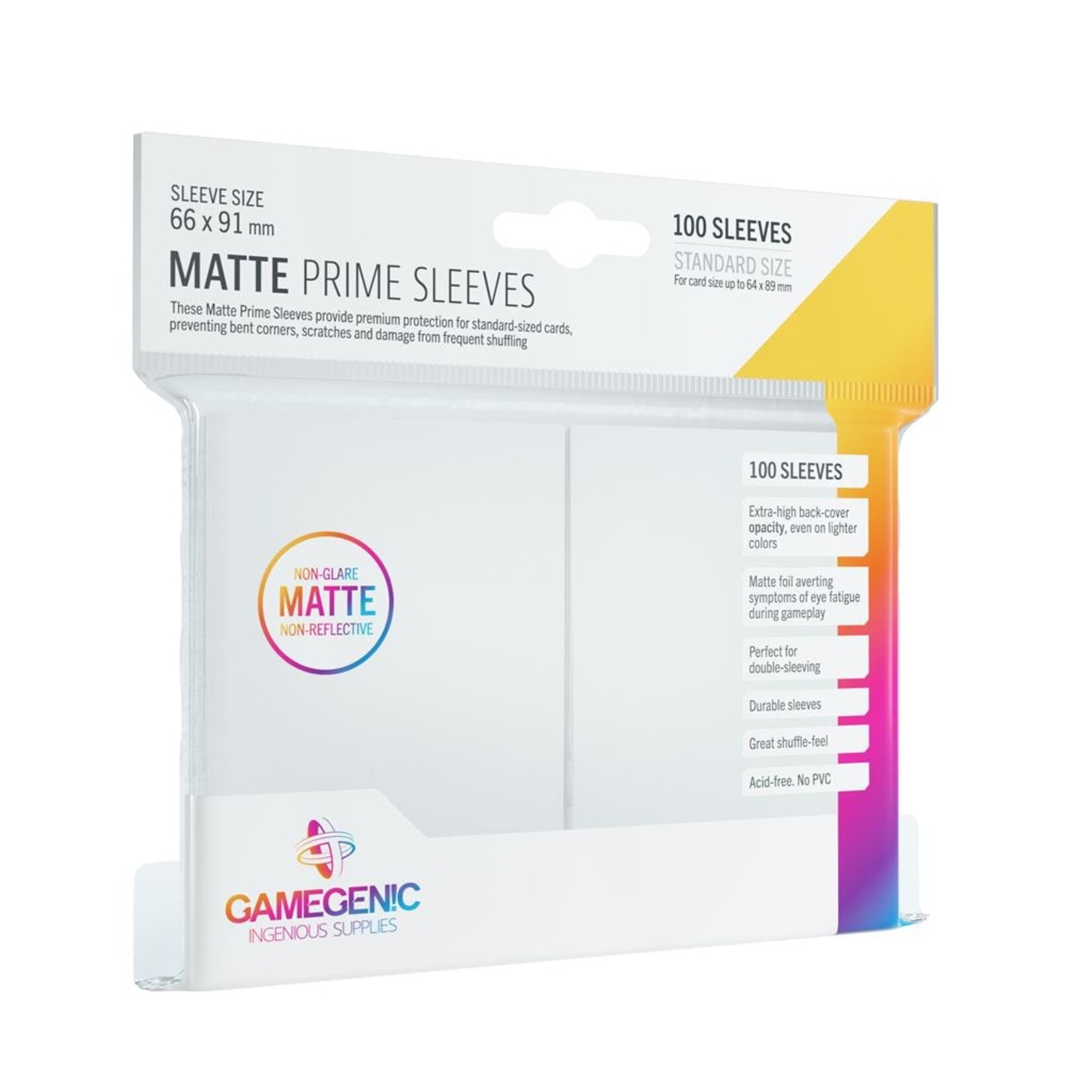 Gamegenic Gamegenic Matte Prime Sleeves White (100)