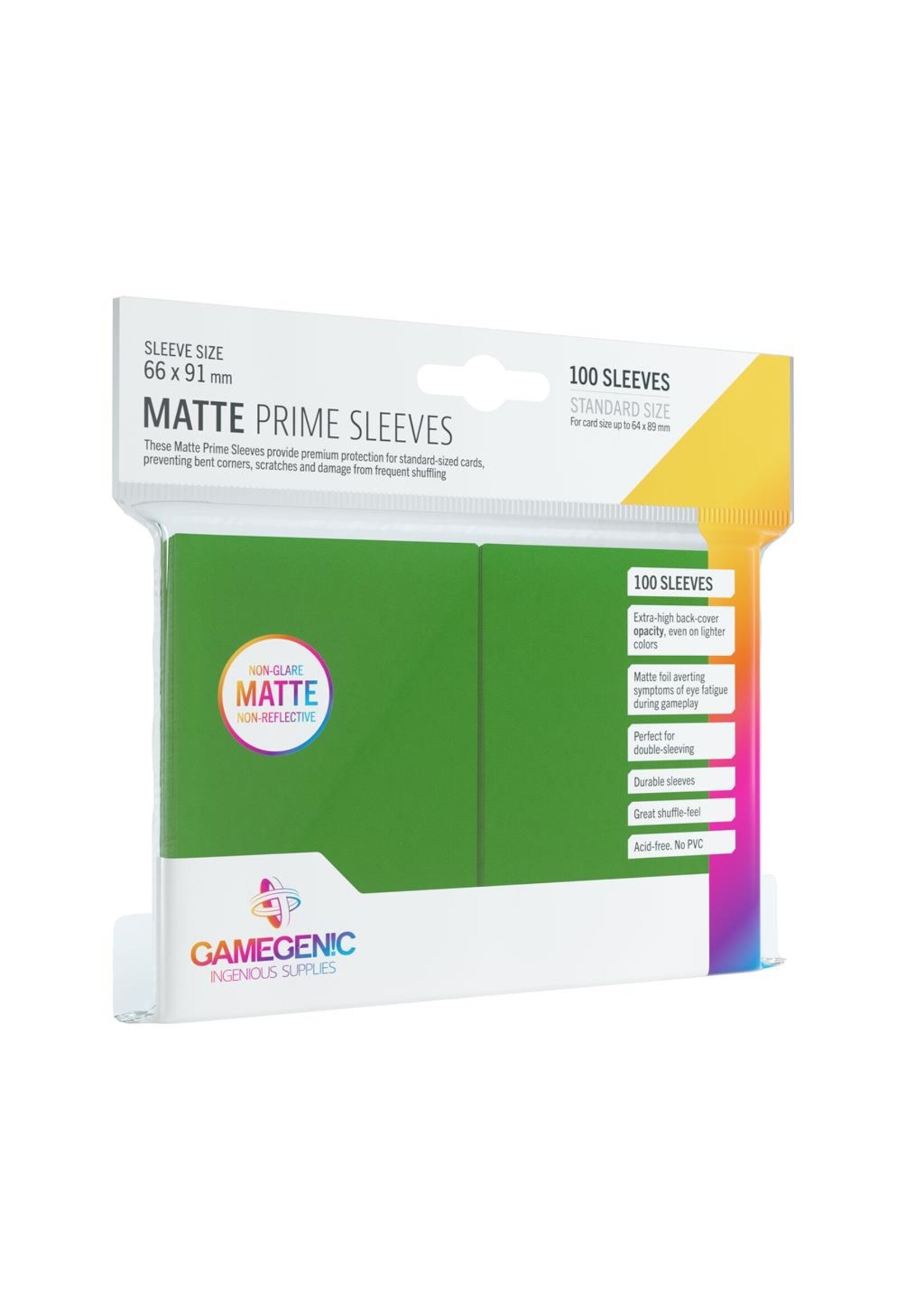 Gamegenic Gamegenic Matte Prime Sleeves Green (100)