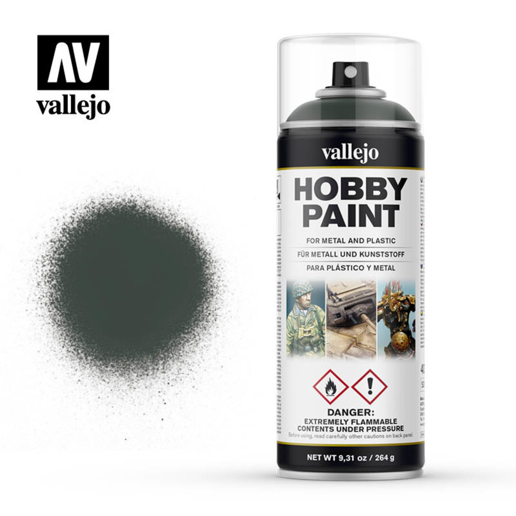 Vallejo Vallejo Spray Primer Dark Green
