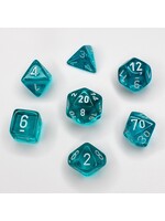 Chessex Chessex 7-Die set Translucent - Teal/White