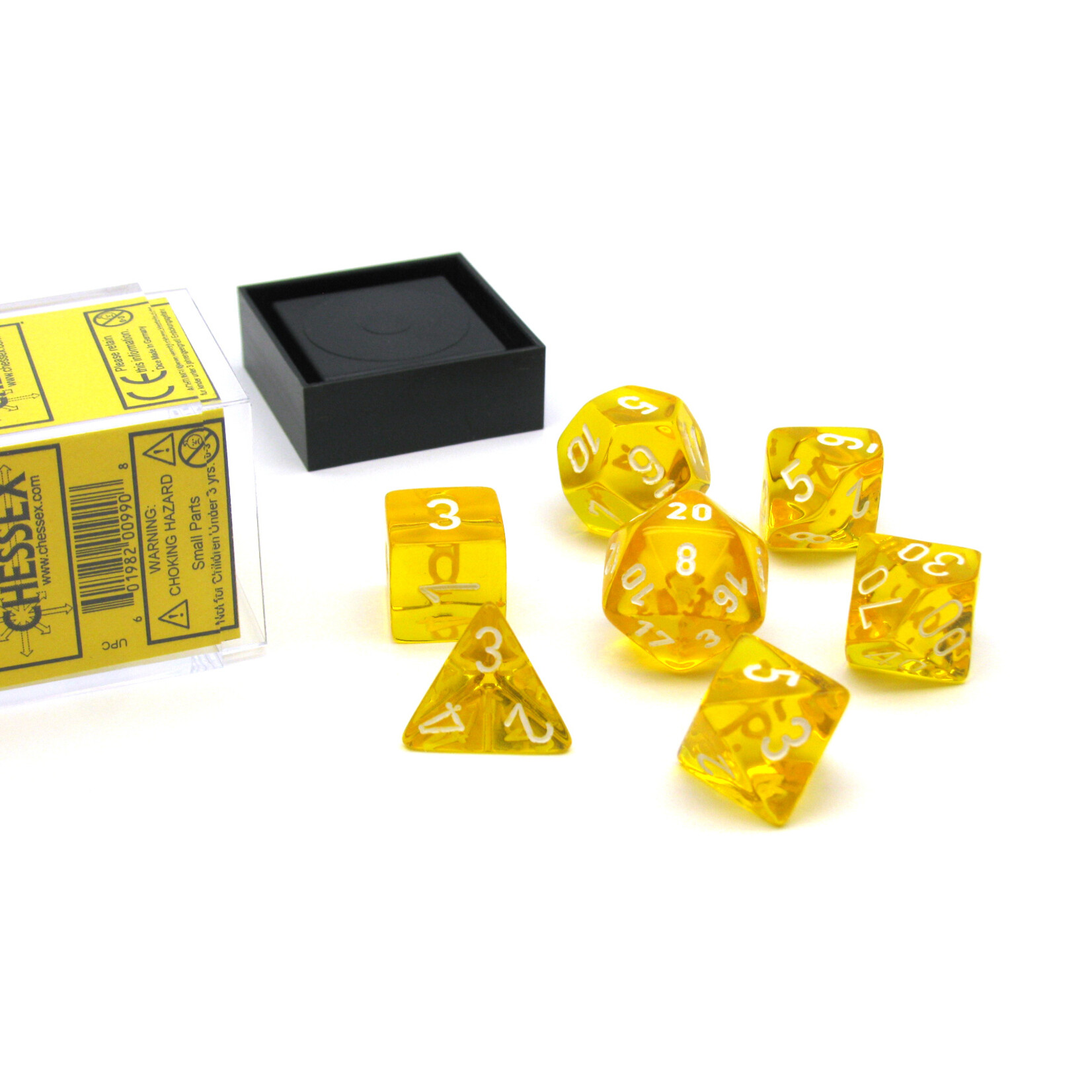 Chessex Chessex 7-Die set Translucent - Yellow/White