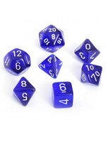Chessex Chessex 7-Die set Translucent - Blue/White