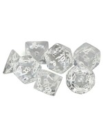 Chessex Chessex 7-Die set Translucent - Clear/White