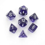 Chessex Chessex 7-Die set Translucent - Purple/White