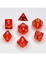Chessex Chessex 7-Die set Translucent - Orange/White