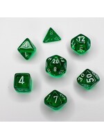Chessex Chessex 7-Die set Translucent - Green/White