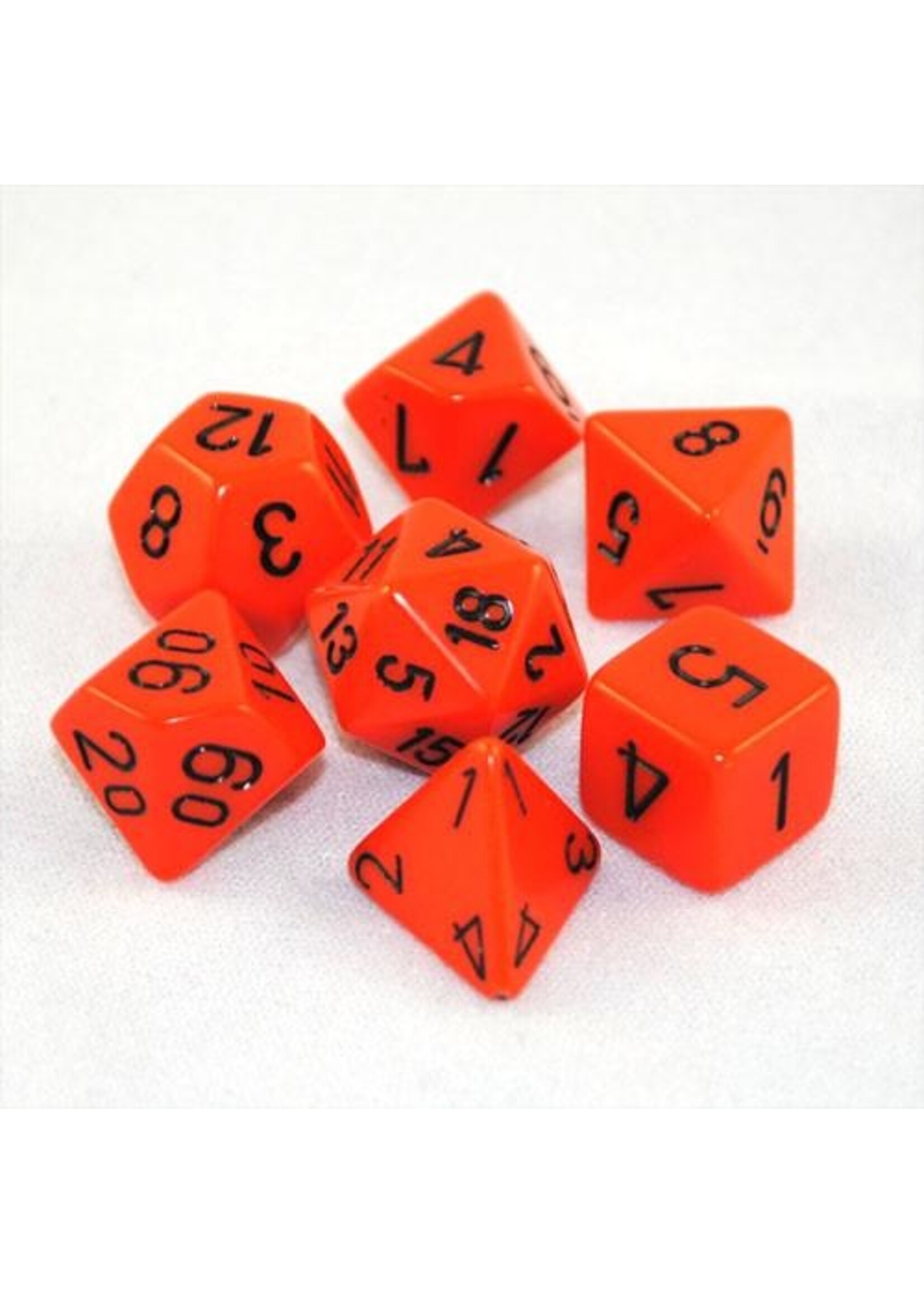 Chessex Chessex 7-Die set Opaque - Orange/Black
