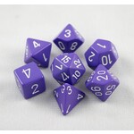 Chessex Chessex 7-Die set Opaque - Purple/White