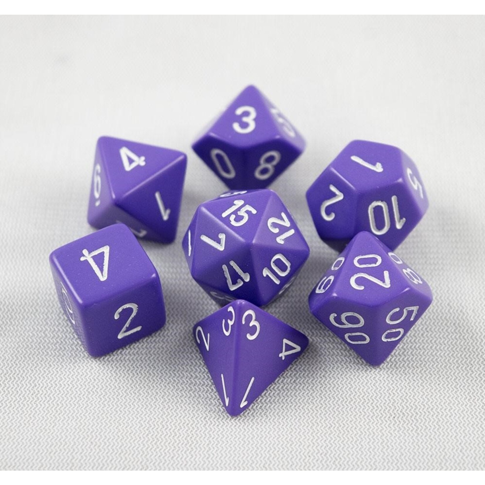 Chessex Chessex 7-Die set Opaque - Purple/White