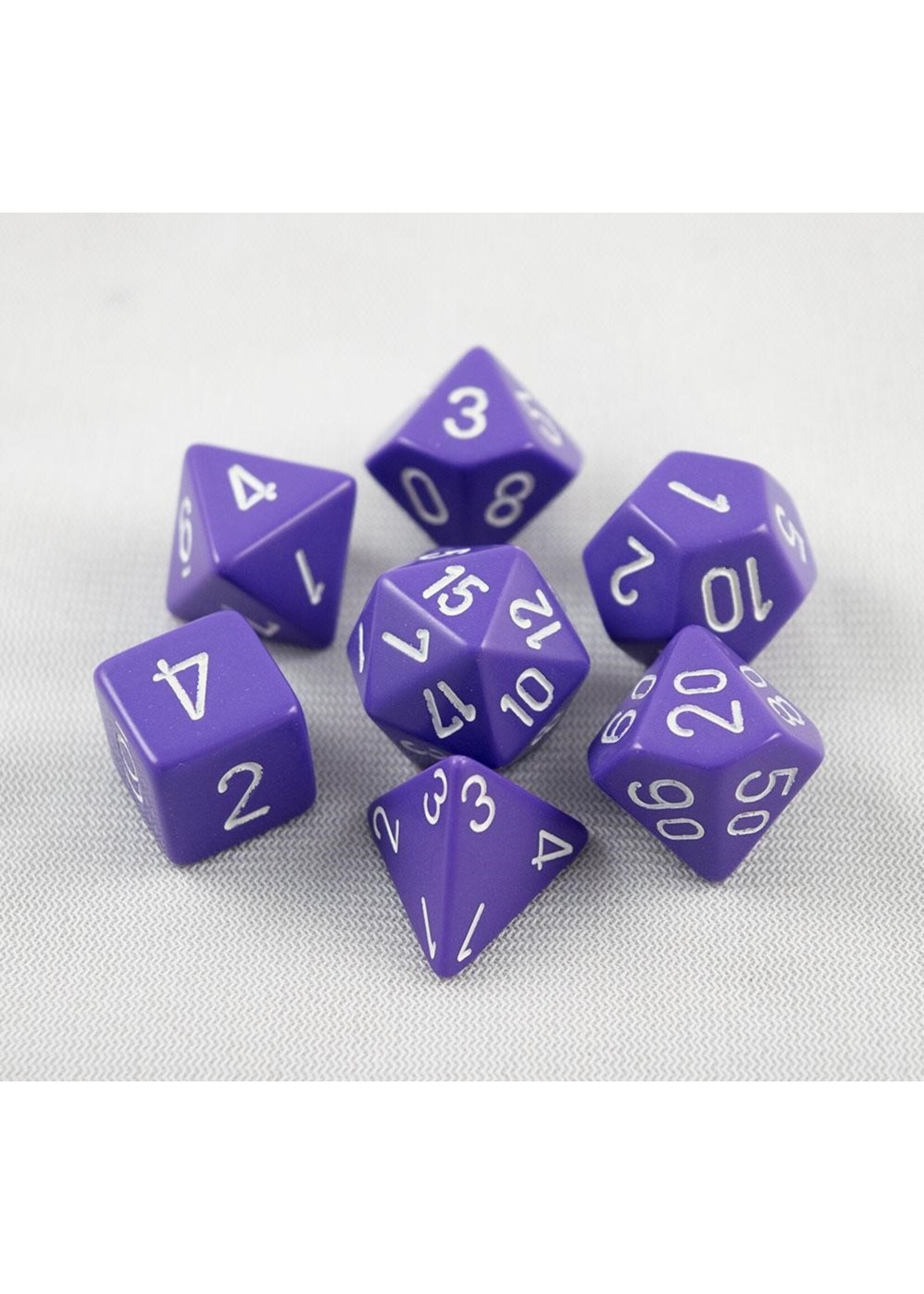 Chessex Chessex 7-Die set Opaque - Purple/White