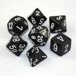 Chessex Chessex 7-Die set Opaque - Black/White