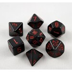 Chessex Chessex 7-Die set Opaque - Black/Red