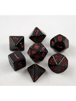 Chessex Chessex 7-Die set Opaque - Black/Red