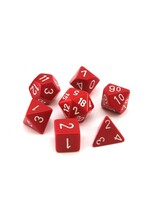 Chessex Chessex 7-Die set Opaque - Red/White