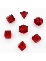 Chessex Chessex 7-Die set Opaque - Red/Black