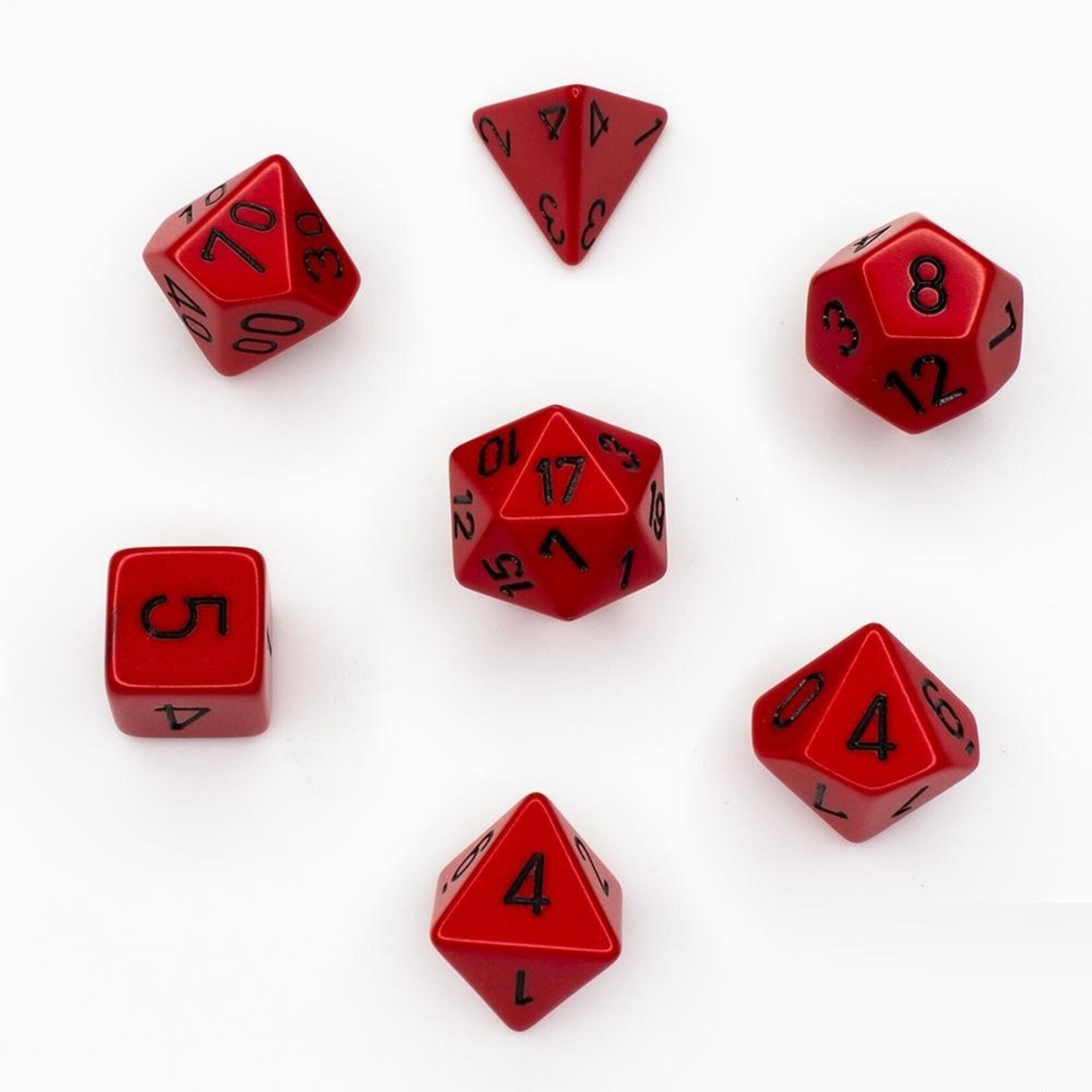 Chessex Chessex 7-Die set Opaque - Red/Black