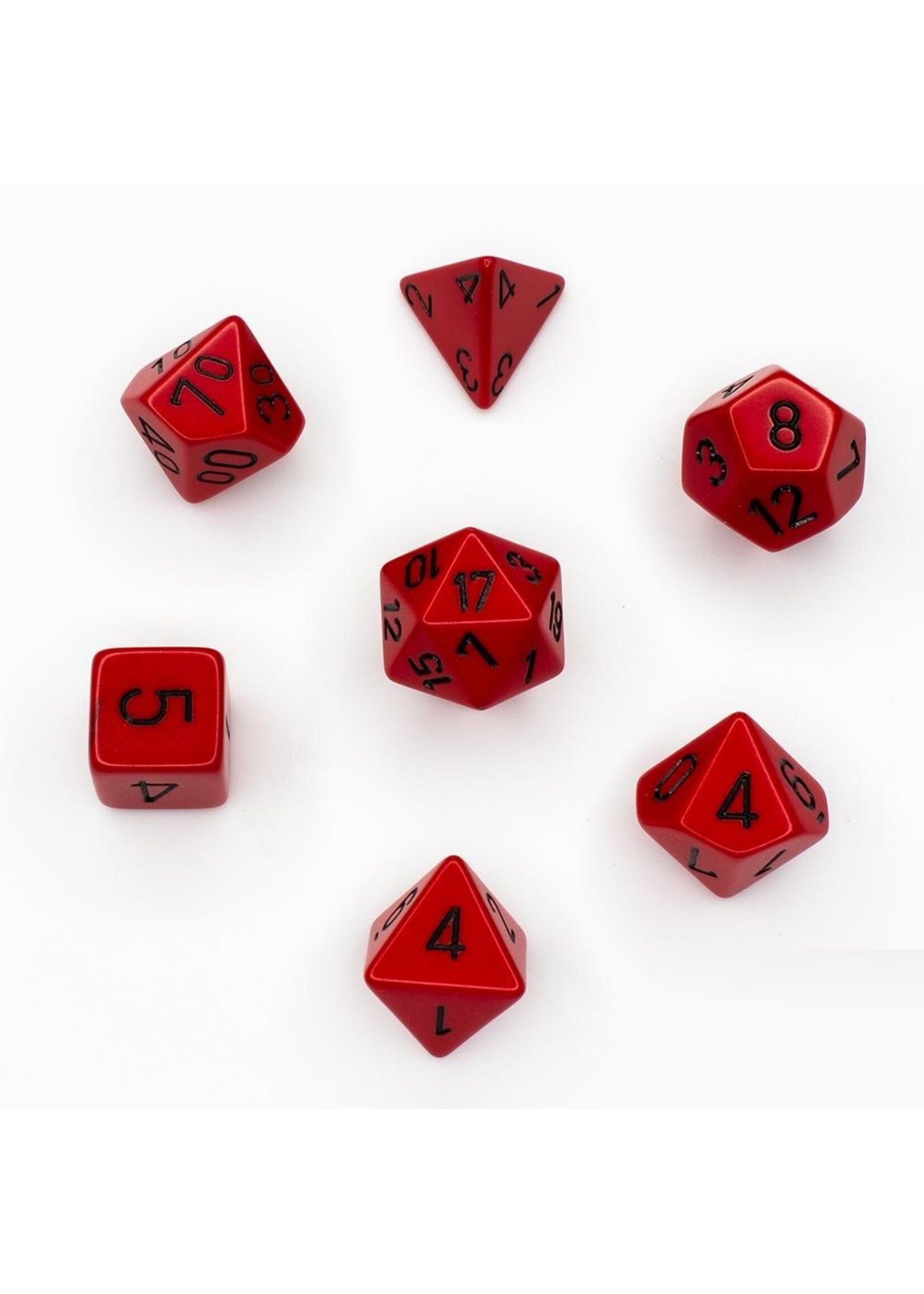 Chessex Chessex 7-Die set Opaque - Red/Black