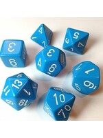 Chessex Chessex 7-Die set Opaque - Light Blue/White
