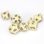 Chessex Chessex 7-Die set Opaque - Ivory-Black