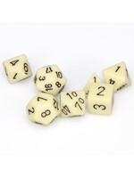 Chessex Chessex 7-Die set Opaque - Ivory-Black