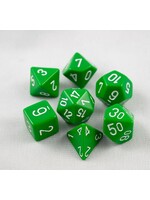 Chessex Chessex 7-Die set Opaque - Green/White