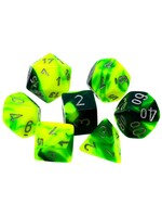Chessex Chessex 7-Die set Gemini - Green-Yellow/Silver