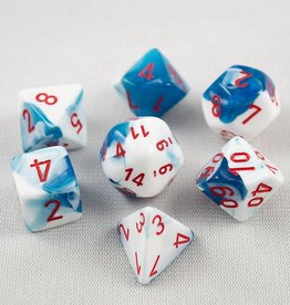 Chessex Chessex 7-Die set Gemini - Astral Blue-White/Red
