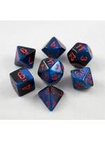 Chessex Chessex 7-Die set Gemini - Black-Starlight/Red