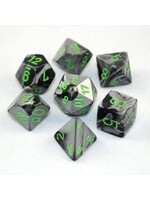 Chessex Chessex 7-Die set Gemini - Black-Grey/Green