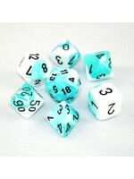 Chessex Chessex 7-Die set Gemini - Teal-White/Black