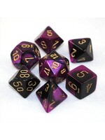 Chessex Chessex 7-Die set Gemini - Black-Purple/Gold