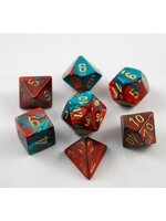 Chessex Chessex 7-Die set Gemini - Red-Teal/Gold