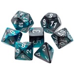 Chessex Chessex 7-Die set Gemini - Steel-Teal/White