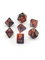 Chessex Chessex 7-Die set Gemini - Purple-Red/Gold