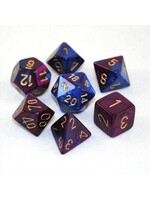 Chessex Chessex 7-Die set Gemini - Blue-Purple/Gold