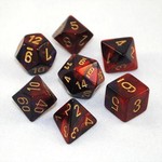 Chessex Chessex 7-Die set Gemini - Black-Red/Gold