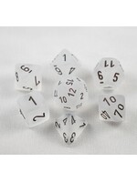 Chessex Chessex 7-Die set Frosted - Clear/Black