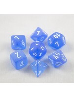Chessex Chessex 7-Die set Frosted - Blue/White