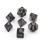 Chessex Chessex 7-Die set Lustrous - Shadow/Gold