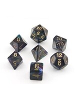 Chessex Chessex 7-Die set Lustrous - Shadow/Gold