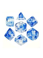 Chessex Chessex 7-Die set Nebula - Dark Blue/White