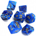 Chessex Chessex 7-Die set Vortex - Blue/Gold