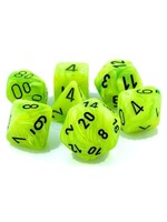 Chessex Chessex 7-Die set Vortex - Bright Green/Black