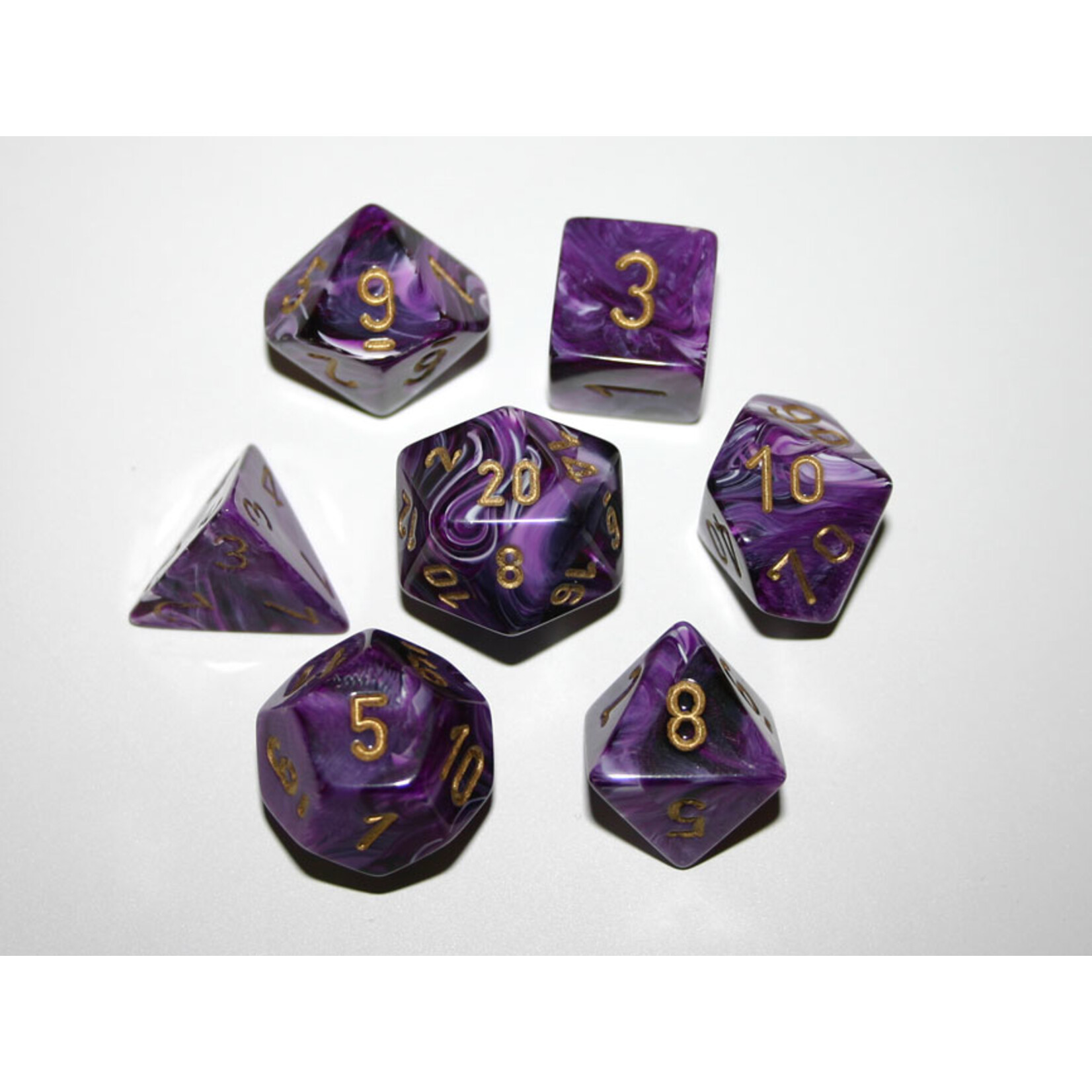 Chessex Chessex 7-Die set Vortex - Purple/Gold