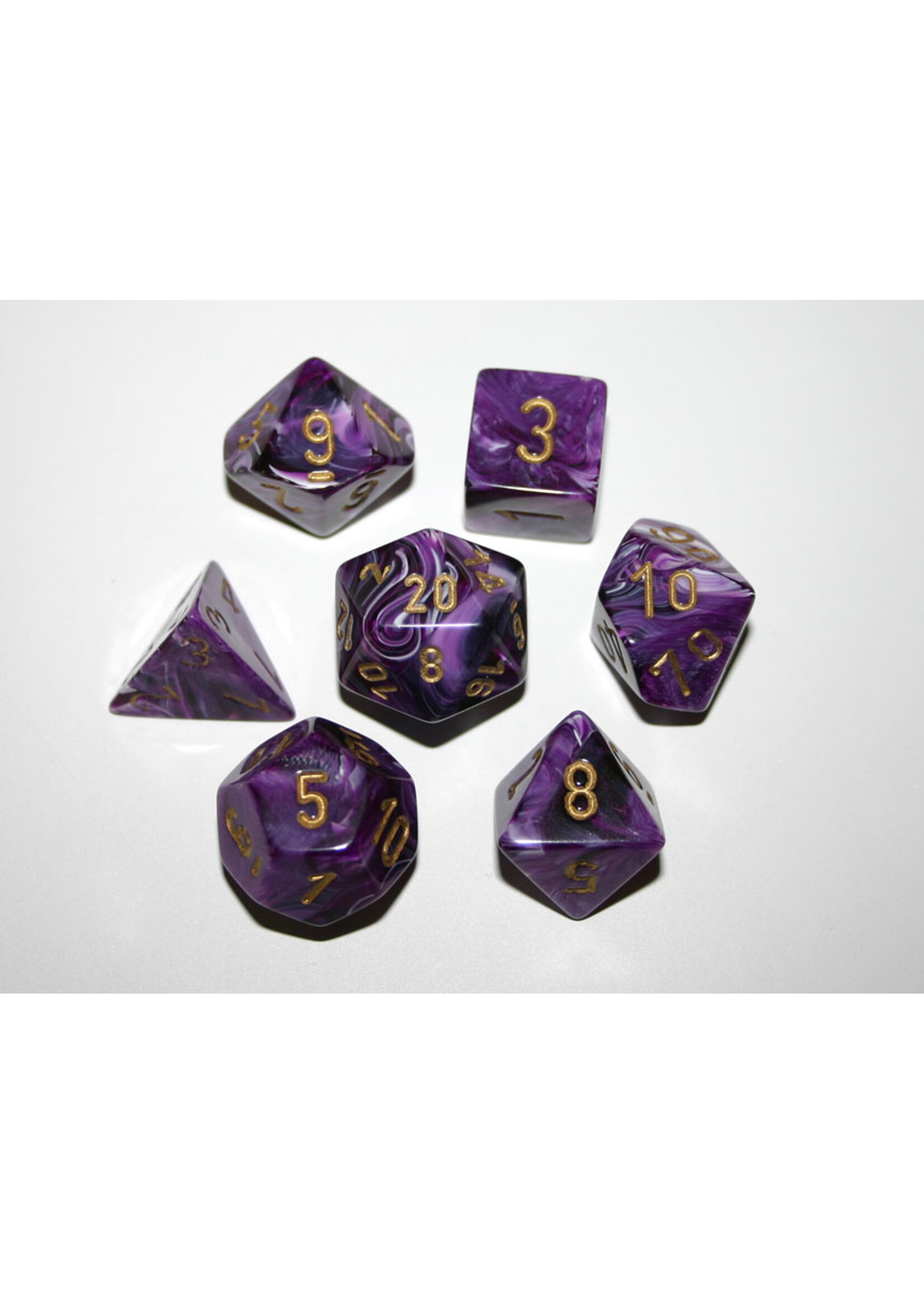 Chessex Chessex 7-Die set Vortex - Purple/Gold